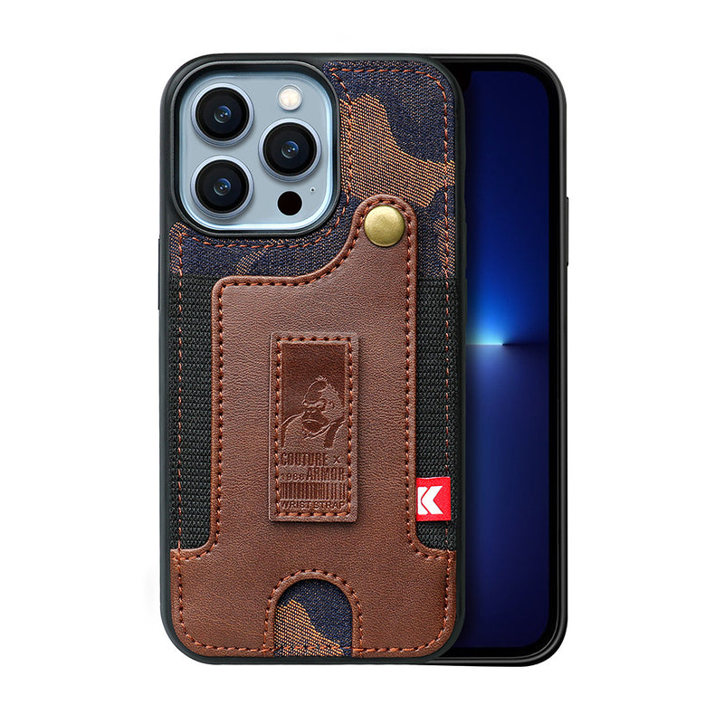 Load image into Gallery viewer, [With Pocket Strap][With Card Slot] Apple iPhone 14/Pro/Plus/Pro Max Carving Plating Full-Protection Shockproof Fashion-Forward Series Case
