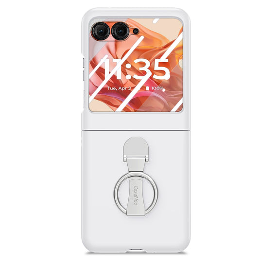 [Built-in Ring Bracket] Motorola Moto Razr 60 Minimalist Solid Color Case with Built-in Screen Protection