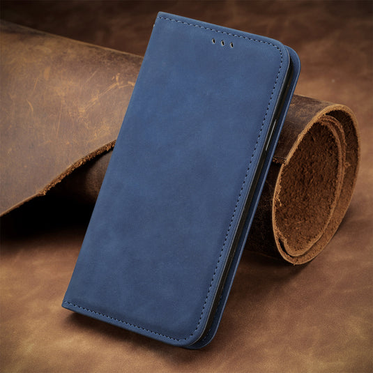 [With Card Slot] Apple iPhone 11/Pro/Pro Max Minimalist Flip Full-cover Protective Genuine Leather Series Case