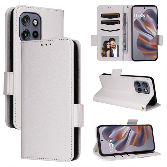 [Built-in Card Slot] Motorola Moto Edge 50 Neo Leather Flip Shockproof Essentials Series Case