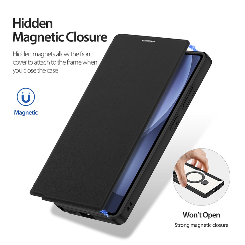 Load image into Gallery viewer, [With Card Slot][Magsafe Compatible] Samsung Galaxy S26/Plus/Ultra - Magnetic Rotating Kickstand Transparent Shockproof Flip PU Leather Wallet Series Case
