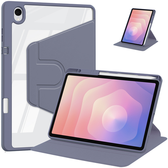 Samsung Galaxy Tab S12 Plus (2026) 12.4" - Silicone 360-Degree Rotating Smart Sleep Drop-Proof Case
