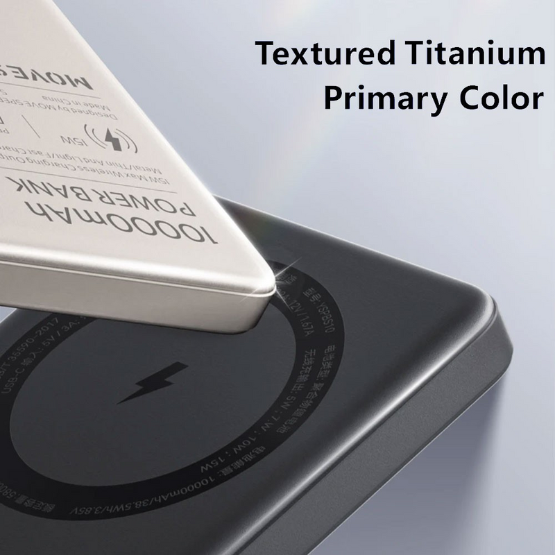 Load image into Gallery viewer, MOVE SPEED S10 Ultra-thin Titanium Magnetic Power Bank 10000mAh PD20W (YSPBS10)
