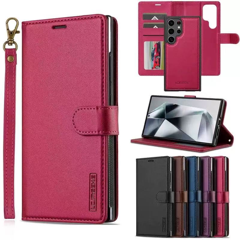 Load image into Gallery viewer, [2-in-1 Detachable][With Card Slot] Samsung Galaxy A18 4G - Magnetic Detachable Flip Leather Essentials Series Case With Lanyard
