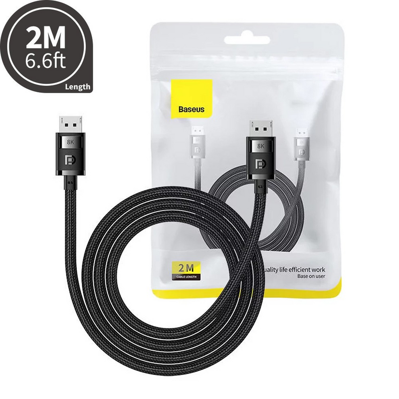Load image into Gallery viewer, Baseus High Definition Series DP 8K to DP 8K Adapter Cable 2M - Cluster Black - i-Station Mobile Phone &amp; Electronic Device Repair and Accessories
