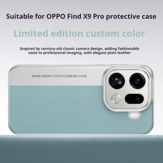 OPPO Find X9/Pro - Camera-Style Leather Texture Shockproof & Stylish Hard Shell