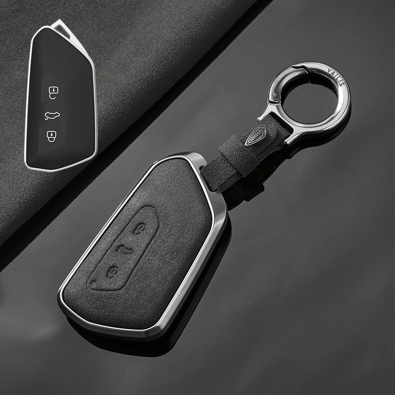 Load image into Gallery viewer, Volkswagen Luxury Suede Car Key Fob Case Cover For ID3, ID4, ID6, Golf, Passat, Talagon, Teramont X, Lamando L, Viloran, Tavendor
