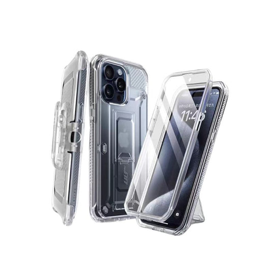 [Built-in Stand] Apple iPhone 15 Pro/Max - Premium TPU Full Covered Belt Heavy Duty Series Case