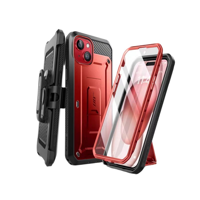 Load image into Gallery viewer, [Built-in Stand] Apple iPhone 15 - Premium TPU Full Covered Triple Protection Lifeproof Series Case
