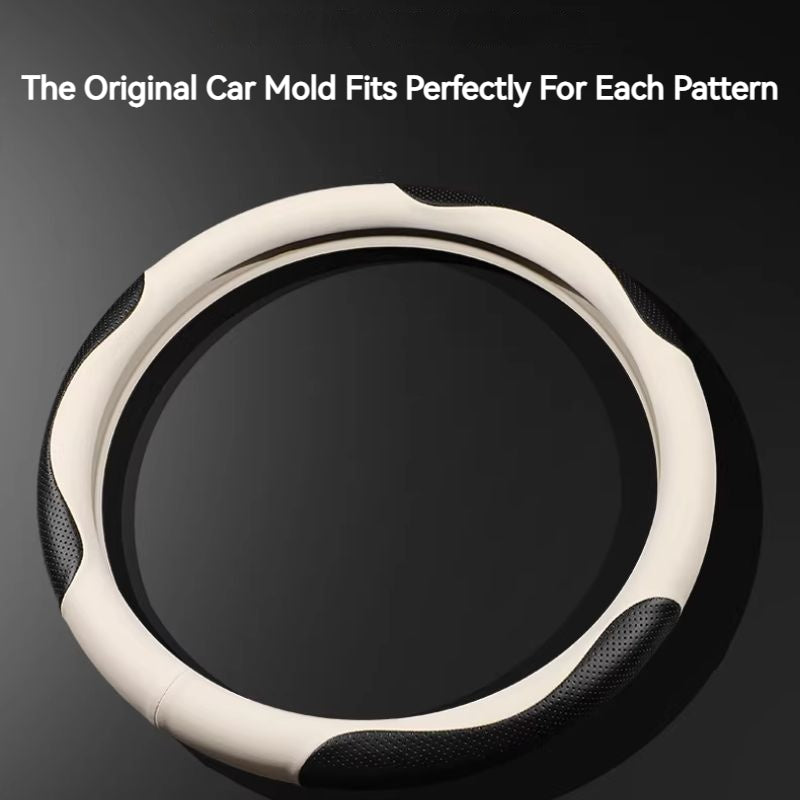 Load image into Gallery viewer, Porsche Genuine Leather Spliced Design with Breathable &amp; Anti-Slip Grip Steering Wheel Cover For 718, Macan, Cayenne, Panamera, 911
