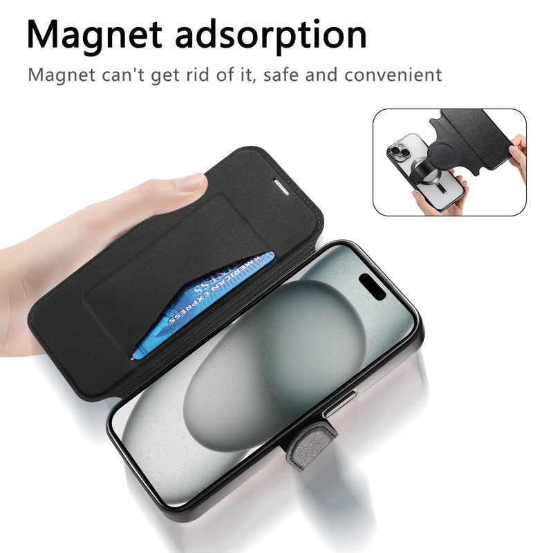 Load image into Gallery viewer, [Magsafe Compatible][With Card Slot] Apple iPhone 12/Pro/Max - Full Covered Shockproof Protective Transparent Magnetic Essentials Series Case
