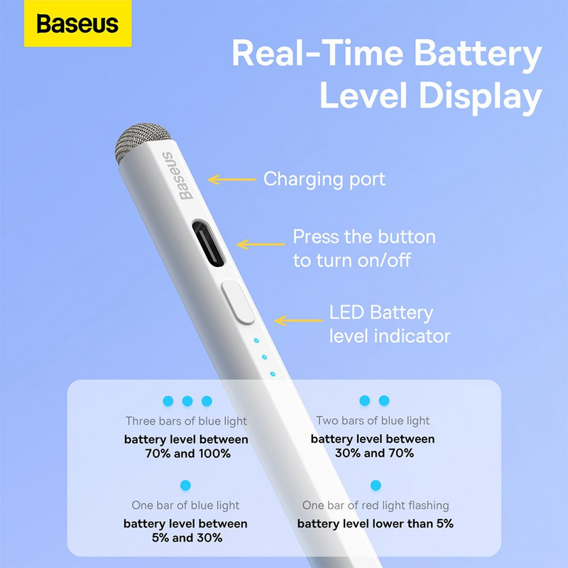 Load image into Gallery viewer, Baseus Smooth Writing 2 Series Stylus with LED Indicators SXBC060302 - White - i-Station Mobile Phone &amp; Electronic Device Repair and Accessories
