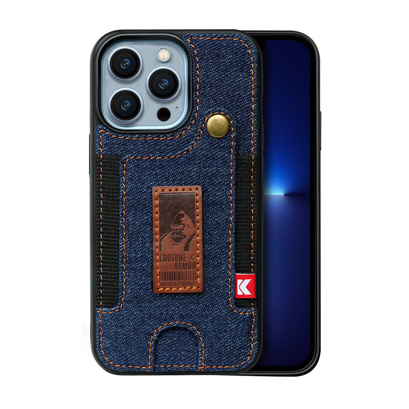 Load image into Gallery viewer, [With Pocket Strap][With Card Slot] Apple iPhone 14/Pro/Plus/Pro Max Carving Plating Full-Protection Shockproof Fashion-Forward Series Case
