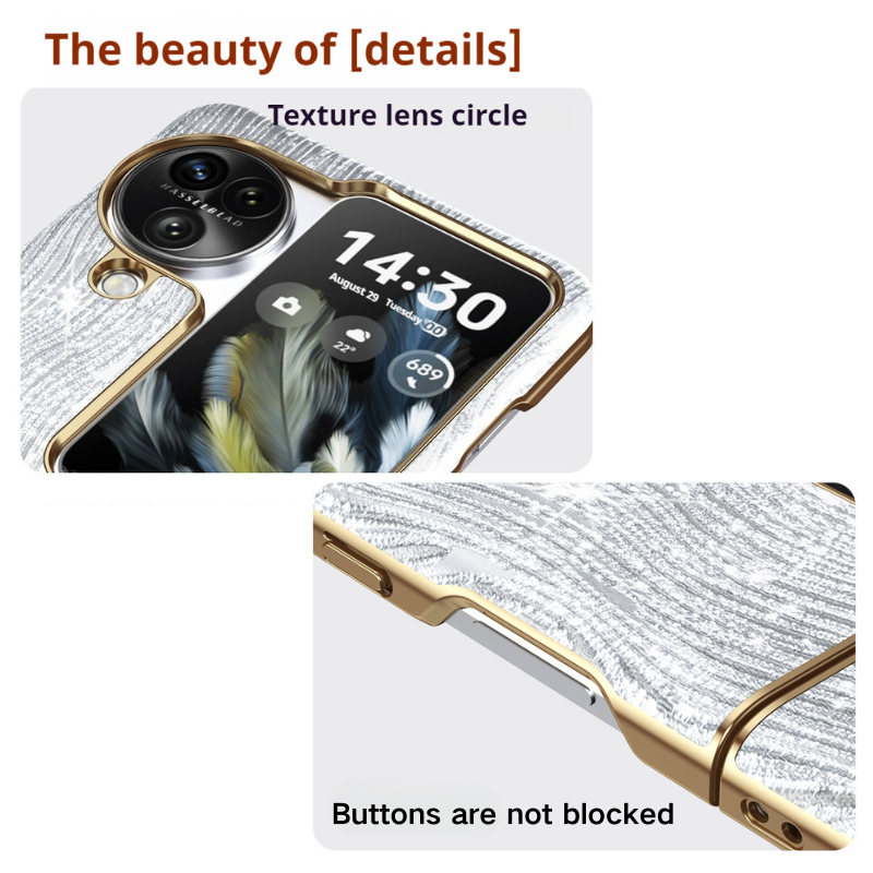 Load image into Gallery viewer, OPPO Find N2 Flip (CPH2437/PGT110) Electroplated Ripple Pattern Blingbling Series Case
