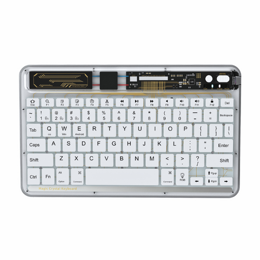 Benwis Transparent Mute Bluetooth Wireless Keyboard with RGB Backlit - i-Station Mobile Phone & Electronic Device Repair and Accessories