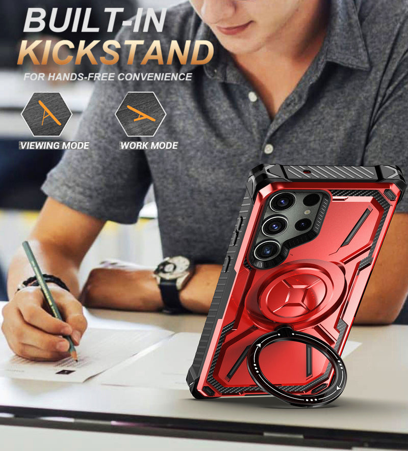 Load image into Gallery viewer, [Built-in Magnetic Stand] Samsung Galaxy S23/Plus/Ultra Shockproof Heavy Duty Case
