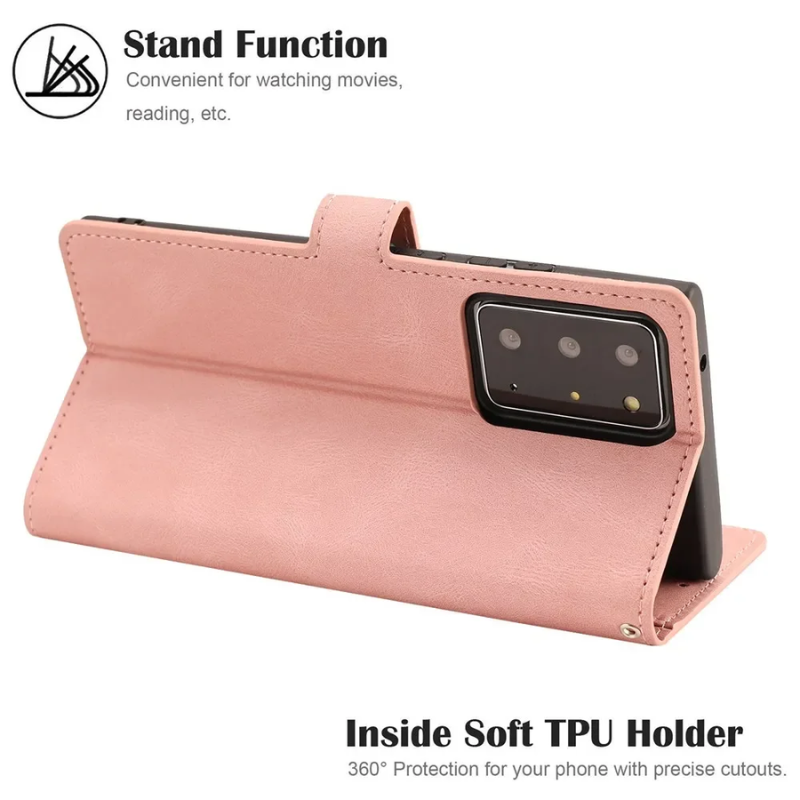 Load image into Gallery viewer, [With Card Slot] Samsung Galaxy Note 20 (4G/5G)/Ultra (4G/5G) Leather Shockproof Flip Wallet Series Case
