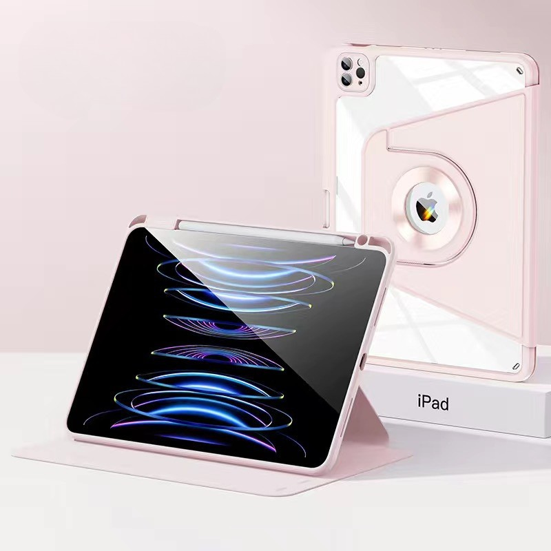 Load image into Gallery viewer, [Detachable][With Pen Slot] Apple iPad 7/8/9 10.2&#39;&#39; 7/8/9th Gen (2019/2020/2021) Magntic 360° Rotating Transparent Back Panel Shockproof Case
