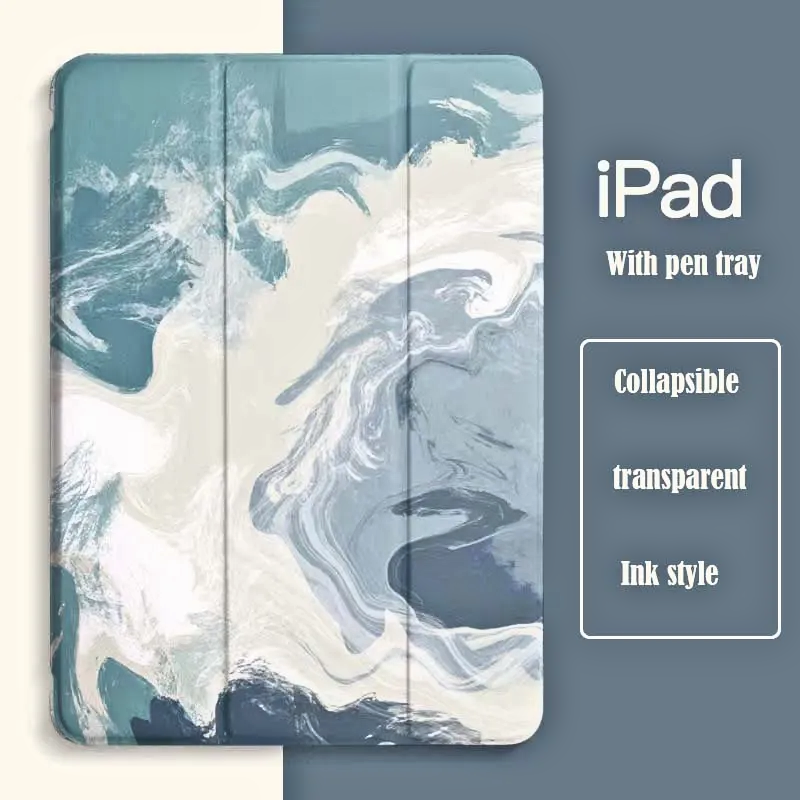 Load image into Gallery viewer, Apple iPad Air 3 10.5&#39;&#39; 3rd Gen (2019) Ink Style Transparent Flip Case With Pen Slot
