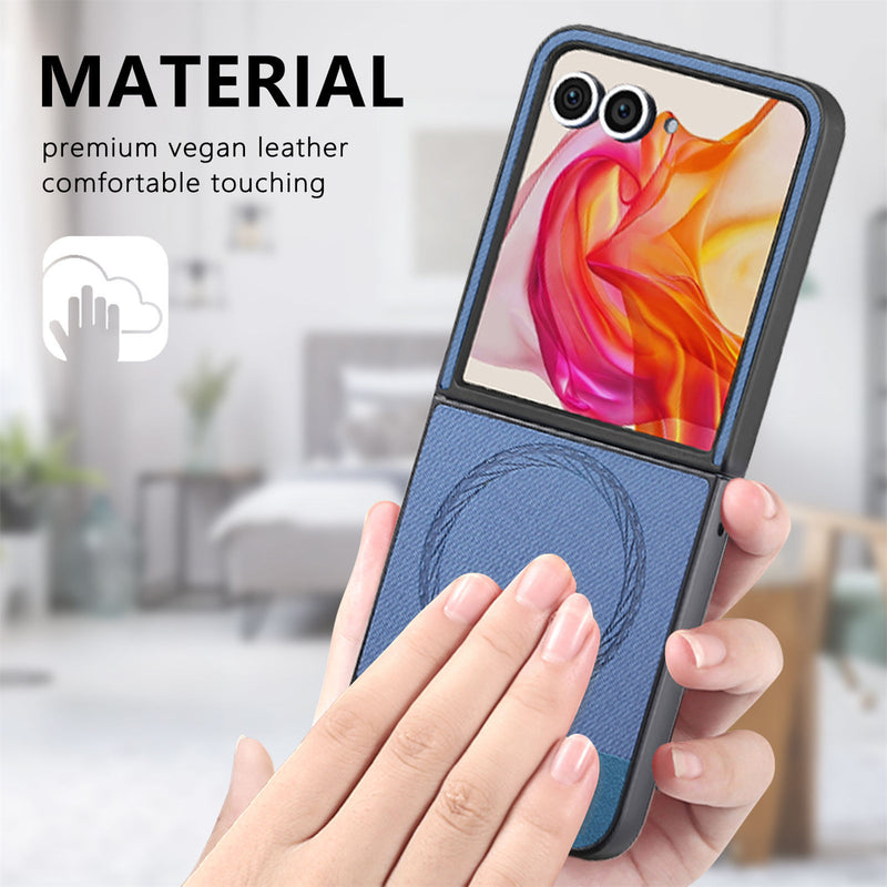 Load image into Gallery viewer, [Magnetic Compatible] Motorola Moto Razr 60/Ultra Textured Fabric-Style Shockproof Protective Case
