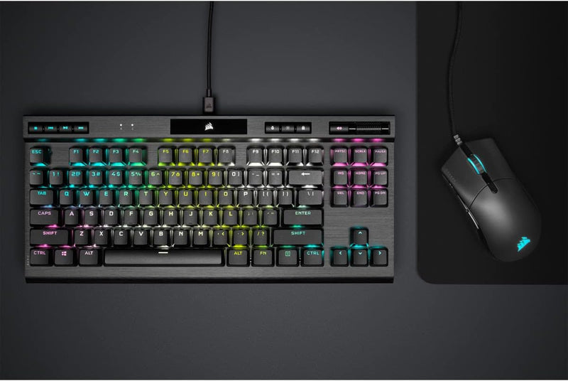 Load image into Gallery viewer, CORSAIR K70 RGB TKL – Champion Series Tenkeyless Optical-Mechanical Gaming Keyboard - OPX RGB Optical- Mechanical Keyswitches
