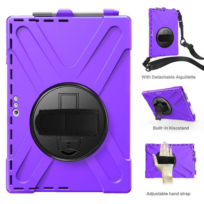 Microsoft Surface Pro X - 360 Degree Rotate Shockproof Heavy Duty Tough Stand Case Cover With Strap & Pen Holder - i-Station Mobile Phone & Electronic Device Repair and Accessories