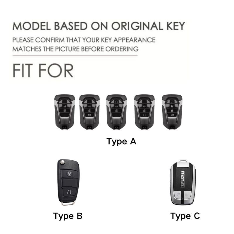 Load image into Gallery viewer, Isuzu Zinc Alloy PU Leather Car Key Fob Case Cover For D-MAX, MUX
