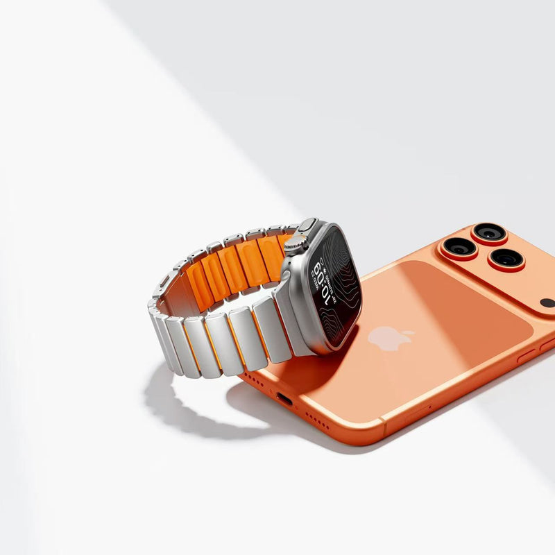 Load image into Gallery viewer, [44mm] Apple Watch Series 6/5/4/SE Dual-Layer Design with Titanium and Silicone Watch Band - i-Station Mobile Phone &amp; Electronic Device Repair and Accessories
