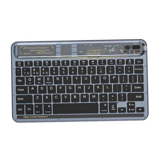 Benwis Transparent Mute Bluetooth Wireless Keyboard with RGB Backlit - i-Station Mobile Phone & Electronic Device Repair and Accessories