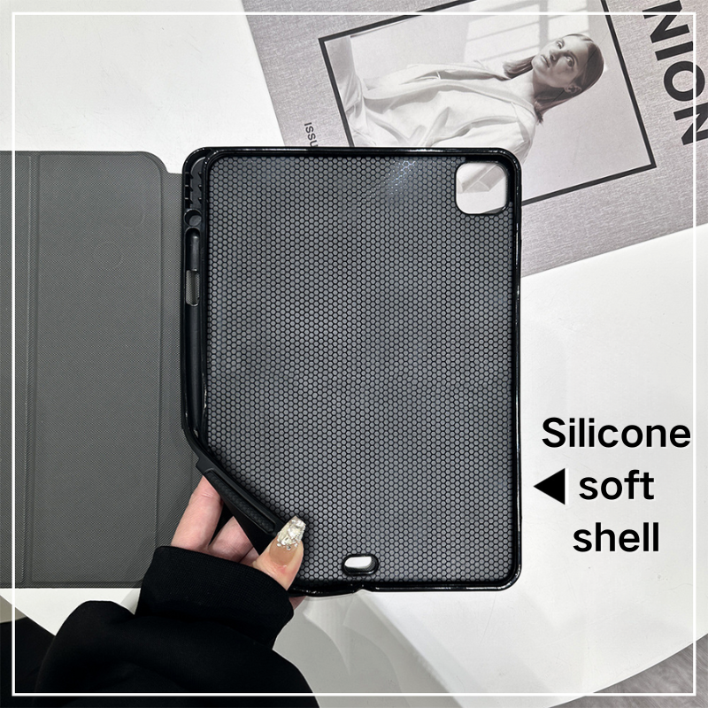 Load image into Gallery viewer, Apple iPad 7/8/9 10.2&#39;&#39; 7/8/9th Gen (2019/2020/2021) Silk-textured Slicone Flip Cover Case With Pen Slot
