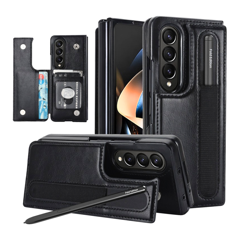 [With Card Slot] Samsung Galaxy Z Fold 3 SM-F926 Dual-clasp Foldable Stand Business Shockproof Wallet Series Case - i-Station Mobile Phone & Electronic Device Repair and Accessories