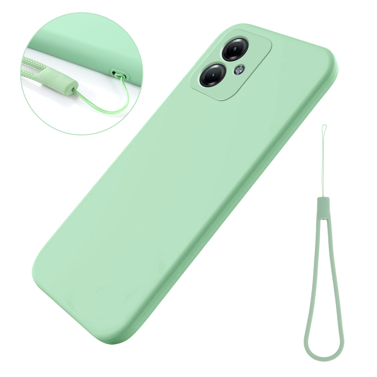 [With Lanyard] Motorola Moto G86/Power - Minimalist Liquid Silicone Shockproof Case - i-Station Mobile Phone & Electronic Device Repair and Accessories