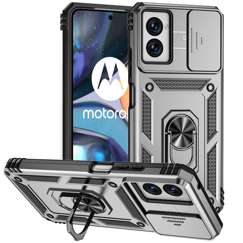 Load image into Gallery viewer, [Magnetic Ring Kickstand][Slide Lens Cover] Motorola Moto G31 - Shield Shockproof Rugged Heavy Duty Case
