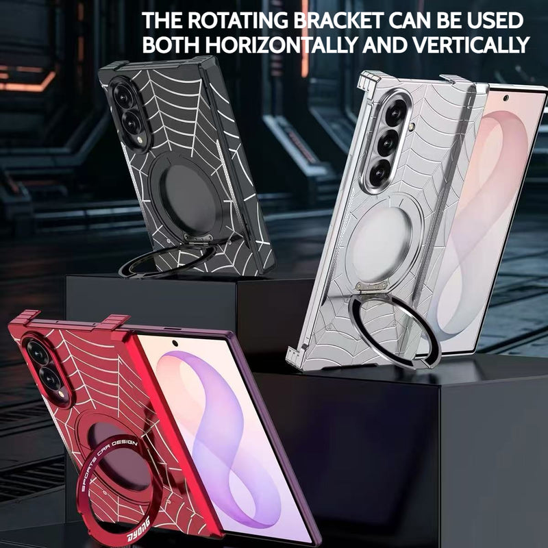 Load image into Gallery viewer, Samsung Galaxy Z Fold8 Ultra 5G (SM-F976) Frameless Mecha Metal Spider-Man Rotating Magnetic Stand Case
