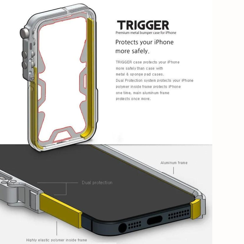 Load image into Gallery viewer, [With Lanyard] Apple iPhone 15 / Plus / Pro / Pro Max Metal Phone Border Mechanics Series Case
