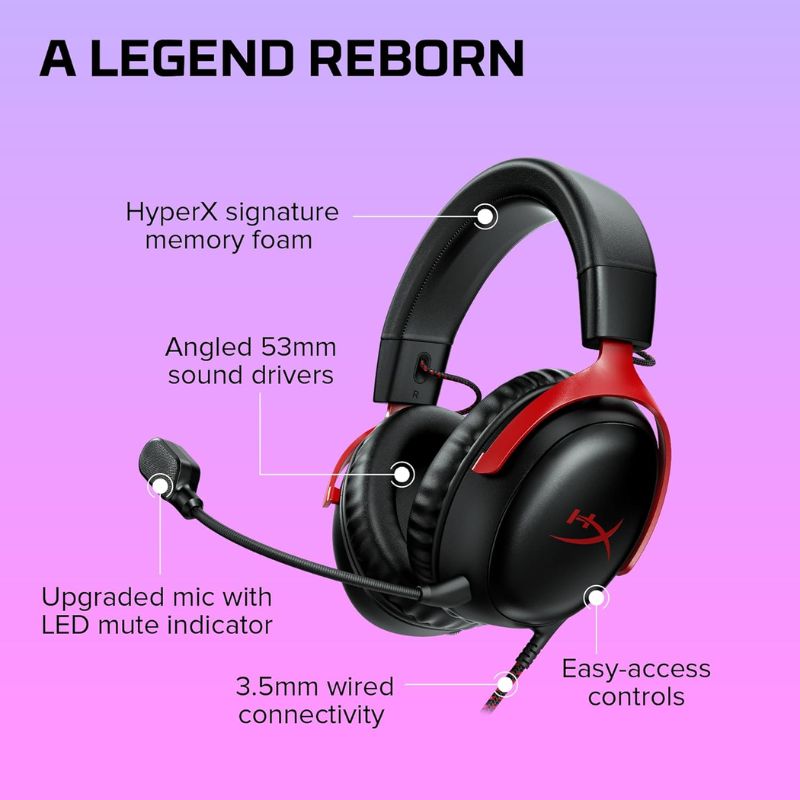 HyperX Cloud II – Wired Gaming Headset for PC, PS5 / PS4. Includes 7.1 Virtual Surround Sound and USB Audio Control Box - i-Station Mobile Phone & Electronic Device Repair and Accessories