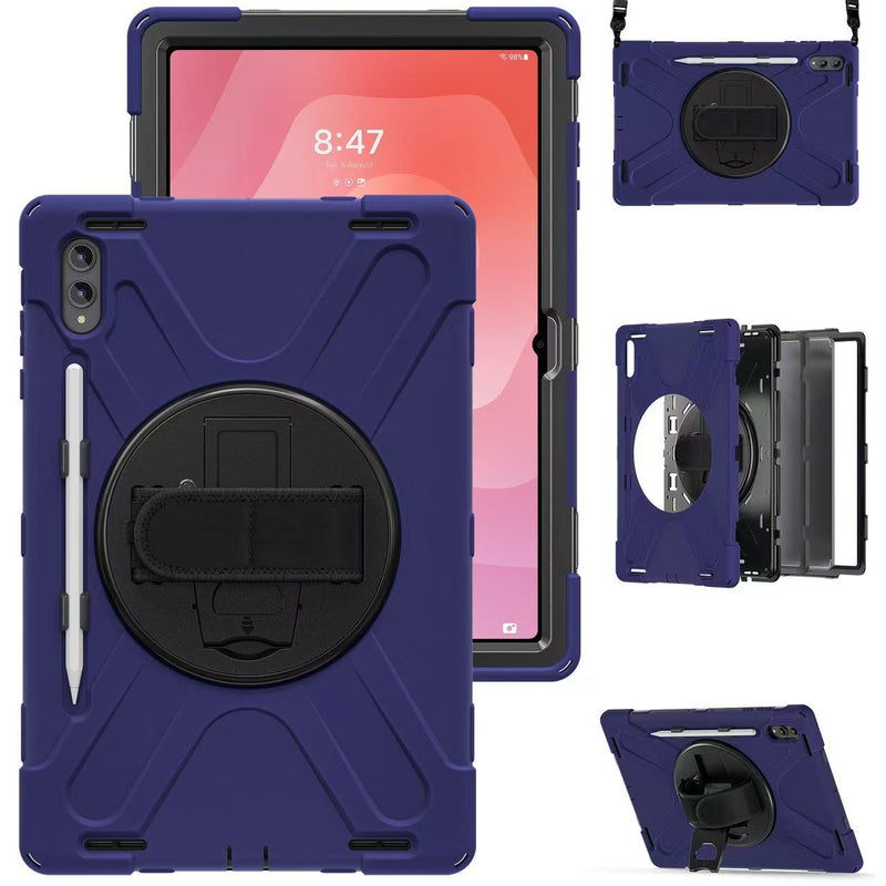 Load image into Gallery viewer, Samsung Galaxy Tab S11 Ultra (2025) 14.6&quot; - Heavy Duty 360 Degree Rotate Stand Hand Strap Case With Shoulder Strap
