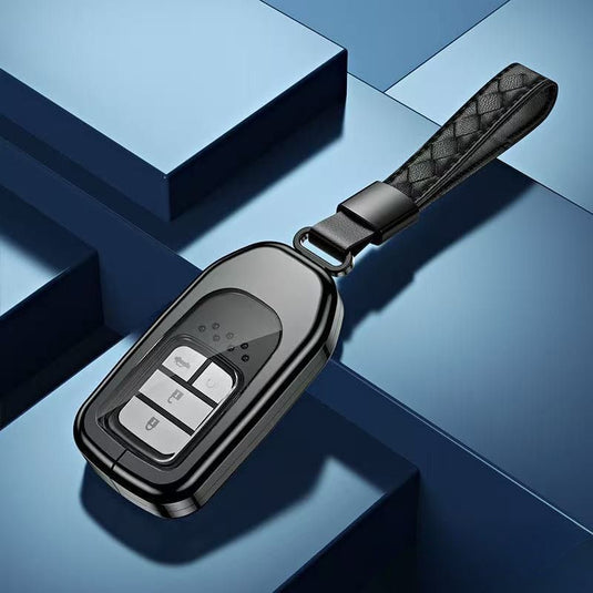 Honda Alloy + Dual TPU Film Protection Car Key Fob Case Cover For Civic, CR-V, Accord, HR-V, Fit, Insight, Odyssey