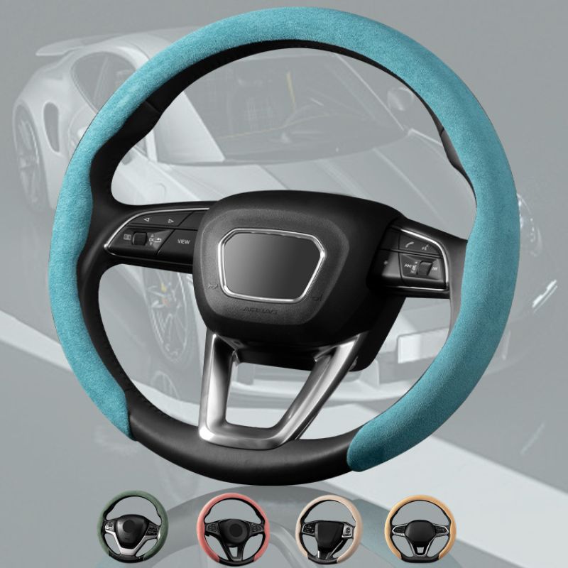 Load image into Gallery viewer, BYD Suede Car Steering Wheel Covers For Qin Plus, Han EV, Song PLUS, Tang DMI, Yuan Pro, Dolphin, Seagull, Seal - i-Station Mobile Phone &amp; Electronic Device Repair and Accessories
