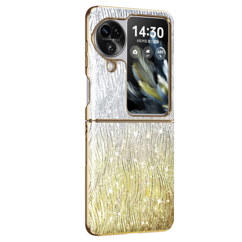 Load image into Gallery viewer, OPPO Find N3 Flip (PHT110/CPH2519) Electroplated Ripple Pattern Blingbling Series Case
