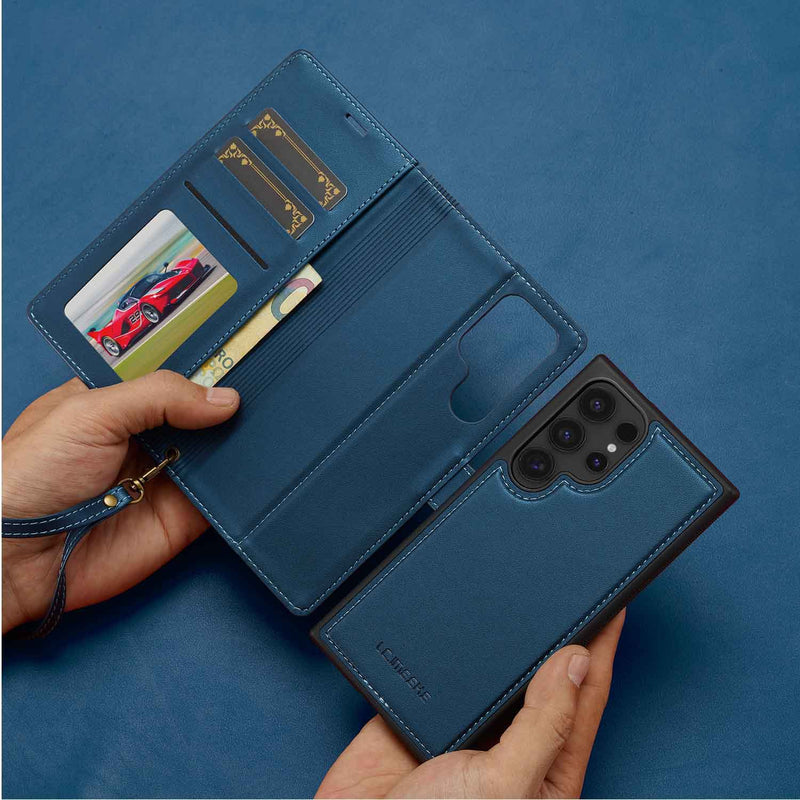 Load image into Gallery viewer, [Detachable][With Lanyard] Samsung Galaxy A16 5G -2-in-1 Magnetic Protective Leather Case - i-Station Mobile Phone &amp; Electronic Device Repair and Accessories
