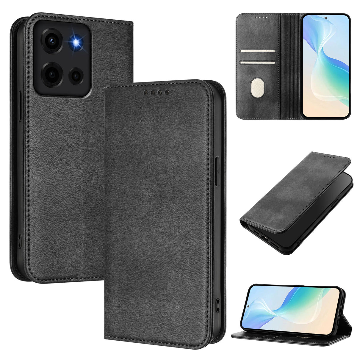 [With Card Slot] Motorola Moto Edge 30/Neo/Fusion - Multi Functional Leather Flap Wallet Series Case - i-Station Mobile Phone & Electronic Device Repair and Accessories
