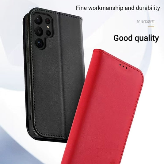 [With Card Slot] Samsung Galaxy S25/Plus/Ultra Business Flip Cover Premium Leather Shockproof Wallet Case