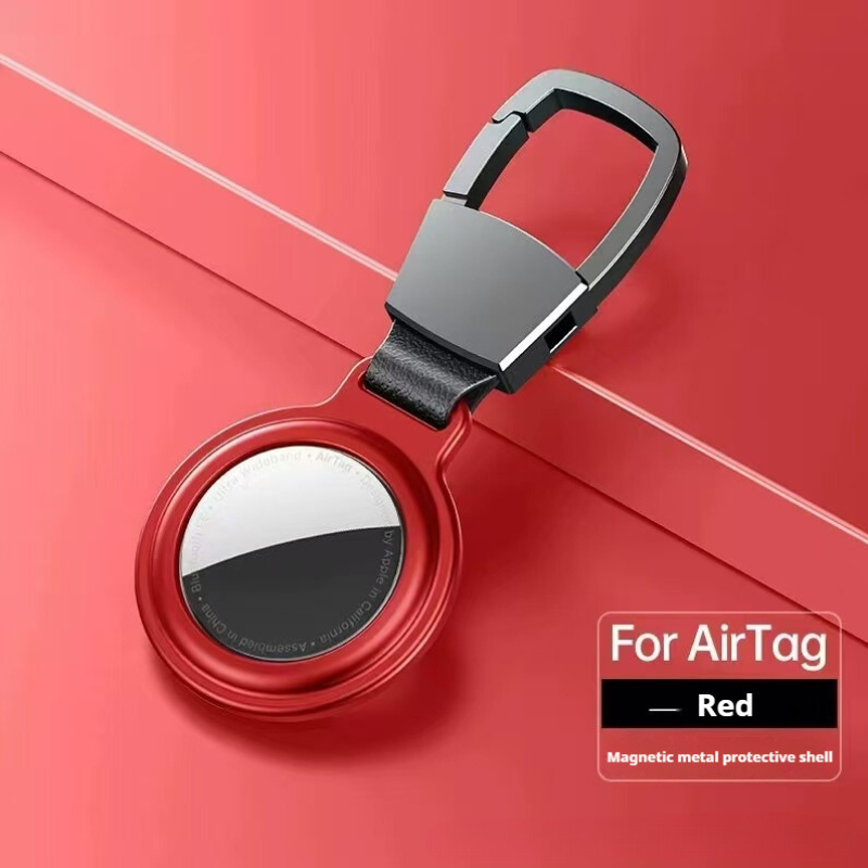 Load image into Gallery viewer, Apple AirTag Magnetic Metal Holder Keyring Carry Case
