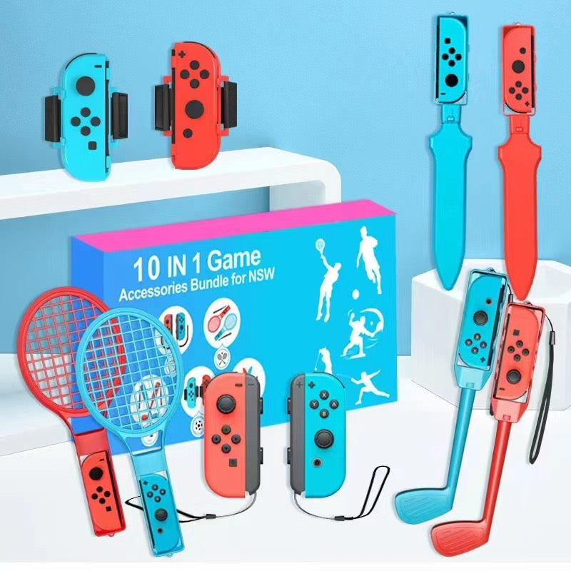 Load image into Gallery viewer, Nintendo Switch Sports Gaming Accessory Set 10-in-1 Family Party Pack Set Kit
