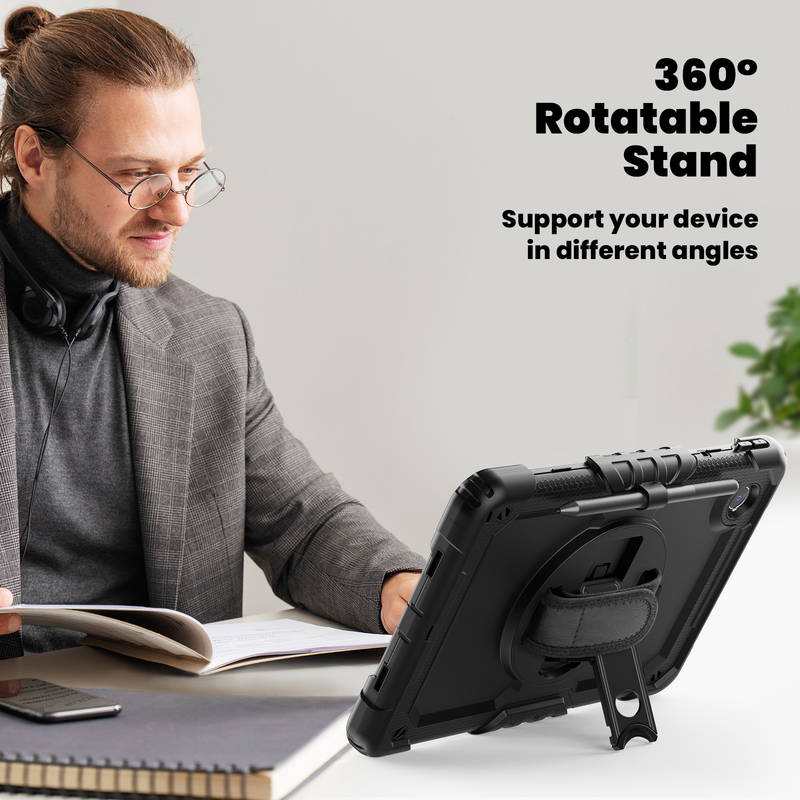Load image into Gallery viewer, [Built-in 360° Rotating Hand Strap &amp; Stand] Lenovo Idea Tab 11” 2025 (TB336FU/TB336ZU) Shockproof With Screen Protector Pencil Holder Heavy Duty Series Case
