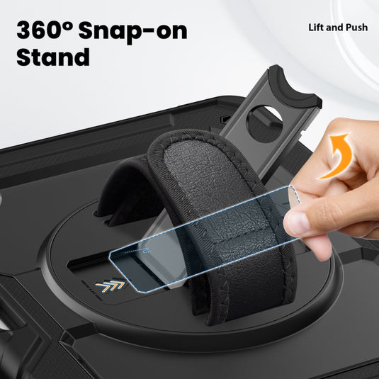 [Built-in 360° Rotating Hand Strap & Stand] Apple Ipad Mini 7.9" 5th/4th Gen (2019/2015) Shockproof with Screen Protector Pencil Holder Heavy Duty Series Case