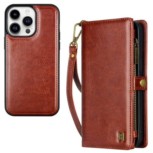 [2 in 1 Magnetic Detachable][With Card Slot] Apple iPhone 7 & 8 Plus - Multi Functional Flip Leather Wallet Series Case