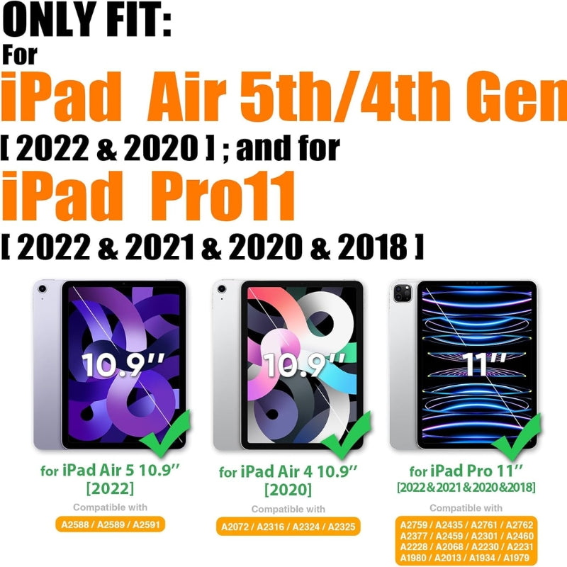 Load image into Gallery viewer, [Built-in 360° Rotating Hand Strap &amp; Stand] Apple Ipad Pro 11&quot; 4th/3rd/2nd/1st Gen (2022/2021/2020/2018) Shockproof with Screen Protector Pencil Holder Heavy Duty Series Case
