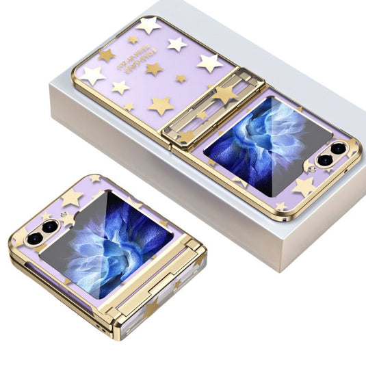 Samsung Galaxy Z Flip 6 SM-F741 Electroplated Full-cover Hinge Protection Blingbling Series Case